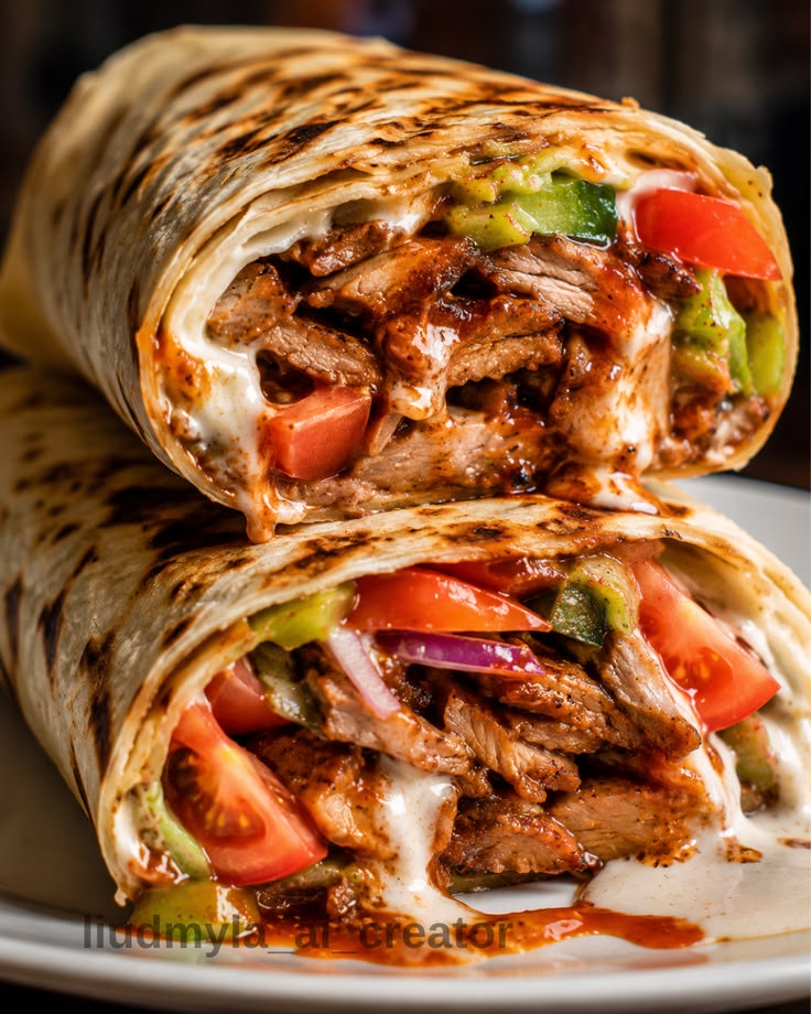Spicy chicken wrap
